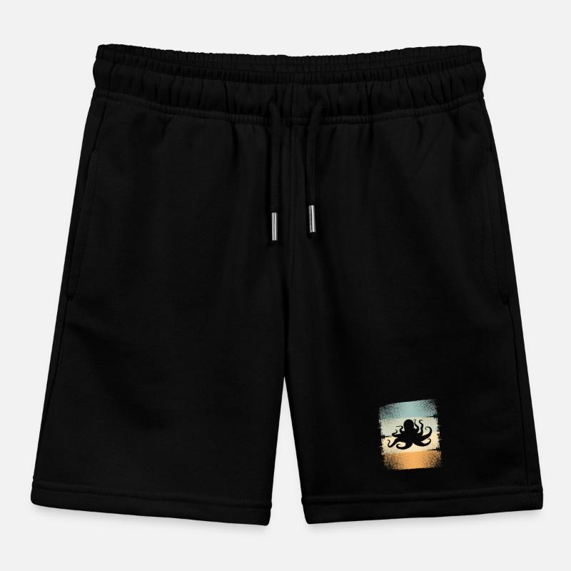 Octopus Octopus Octopus Octopus Kids Organic Sweat Shorts by Stanley/Stella