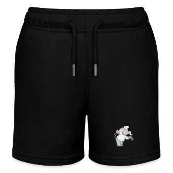 Elefant Koch Salzstreuer Kochen - Kinder Organic Joggingshorts Mini Bolter von Stanley/Stella - Schwarz - Vorne