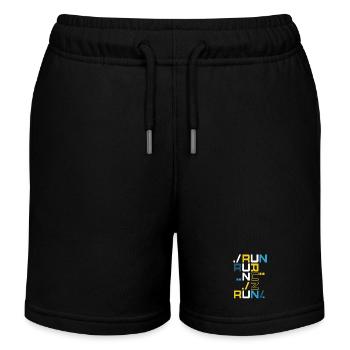 Run Sport Laufen Läufer Sprinter Marathon - Kinder Organic Joggingshorts Mini Bolter von Stanley/Stella - Schwarz - Vorne