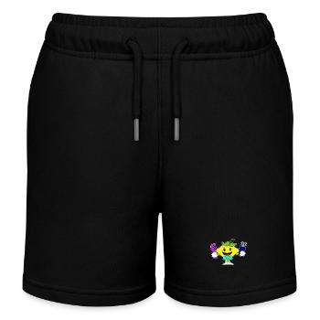 Zitrone Friseur Kamm  - Kinder Organic Joggingshorts Mini Bolter von Stanley/Stella - Schwarz - Vorne