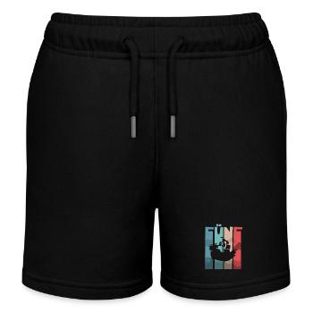 Piratenschiff 5 Jahre Piraten - Kinder Organic Joggingshorts Mini Bolter von Stanley/Stella - Schwarz - Vorne