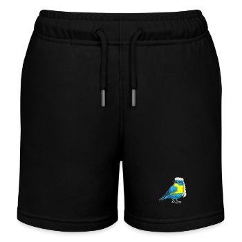 Vogel Braut Blumenkranz Hochzeit - Kinder Organic Joggingshorts Mini Bolter von Stanley/Stella - Schwarz - Vorne