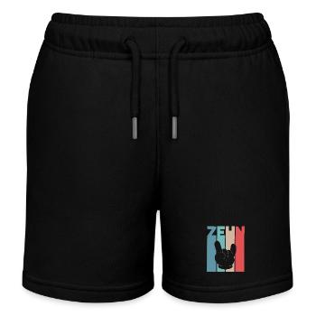 10 Jahre 10. Geburtstag Rock n Roll - Kinder Organic Joggingshorts Mini Bolter von Stanley/Stella - Schwarz - Vorne