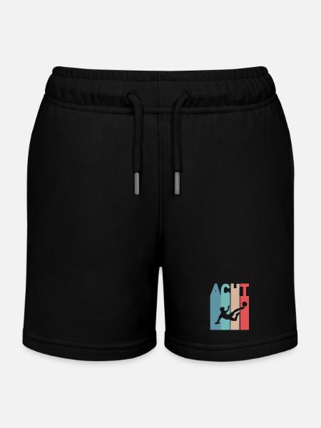 8 Jahre Kinder 8. Geburtstag Fußball - Kinder Organic Joggingshorts Mini Bolter von Stanley/Stella - Schwarz