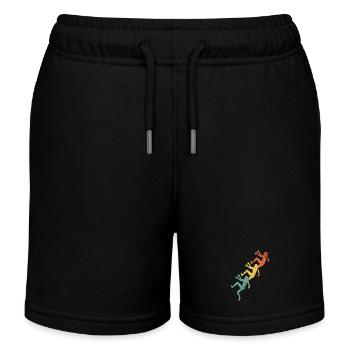 Klettern Mädchen Kletterer - Kinder Organic Joggingshorts Mini Bolter von Stanley/Stella - Schwarz - Vorne