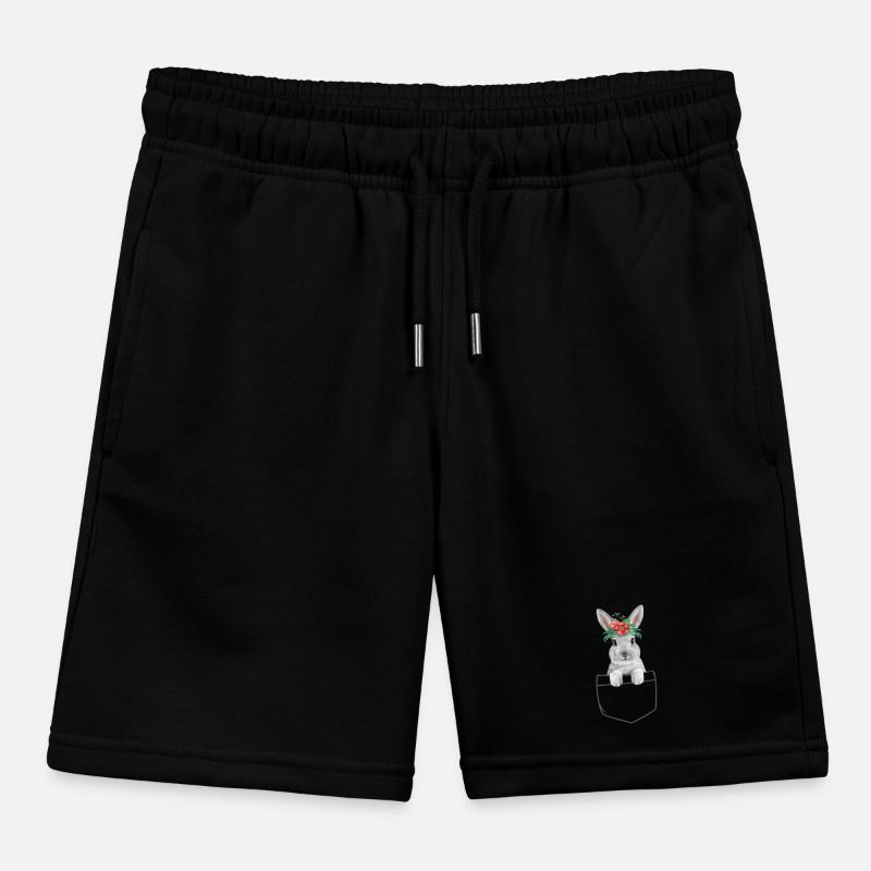 Lapin Lapin Lapin Pâques Lapin Fleurs Lapin Mama Short de jogging enfant bio Stanley/Stella