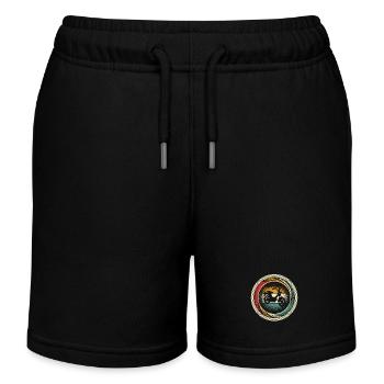Mofa Mofafahrer Retro Vintage - Kinder Organic Joggingshorts Mini Bolter von Stanley/Stella - Schwarz - Vorne