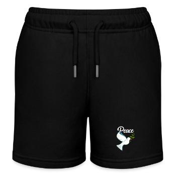 PAIX Colombe de la Paix - Short de jogging enfant bio Stanley/Stella - noir - Devant