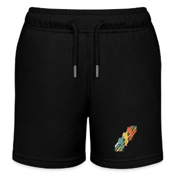 Wandern Wanderer - Kinder Organic Joggingshorts Mini Bolter von Stanley/Stella - Schwarz - Vorne