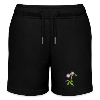 Plante de mimosa avec ses feuilles sensibles - Short de jogging enfant bio Stanley/Stella - noir - Devant