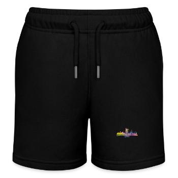 Leipzig Skyline Bunt Leipziger Uniriese - Kinder Organic Joggingshorts Mini Bolter von Stanley/Stella - Schwarz - Vorne