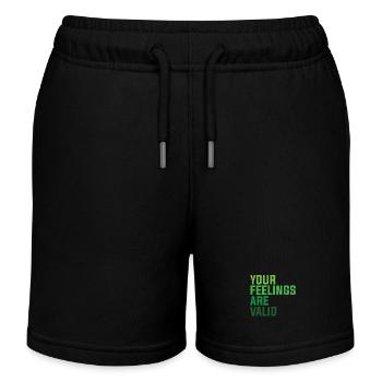 Mental Health Your Feelings Are Valid - Kinder Organic Joggingshorts Mini Bolter von Stanley/Stella - Schwarz - Vorne