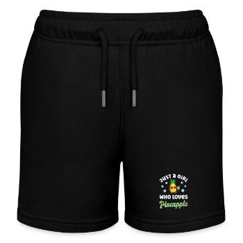 Ananas - Short de jogging enfant bio Stanley/Stella - noir - Devant
