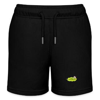 Frosch Brille - Kinder Organic Joggingshorts Mini Bolter von Stanley/Stella - Schwarz - Vorne