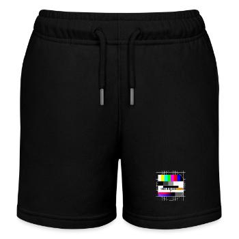 Fernseher Testbild 90er Party 80er Jahre Retro 90s - Kinder Organic Joggingshorts Mini Bolter von Stanley/Stella - Schwarz - Vorne