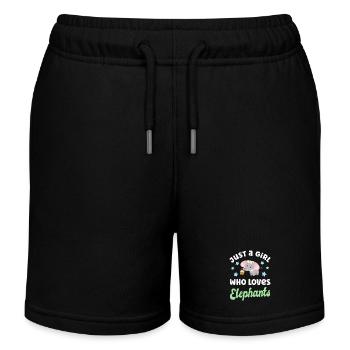 Elefant Elefanten - Kinder Organic Joggingshorts Mini Bolter von Stanley/Stella - Schwarz - Vorne