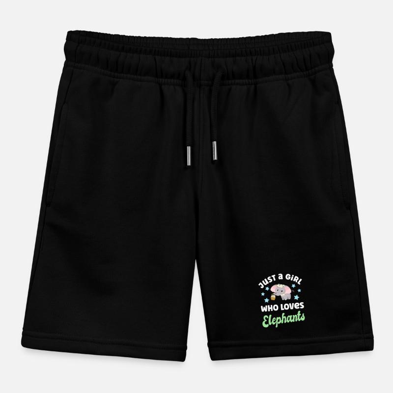 Elephant Elephants Kids Organic Sweat Shorts by Stanley/Stella