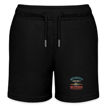 Rudern Ruderer Ruderboot - Kinder Organic Joggingshorts Mini Bolter von Stanley/Stella - Schwarz - Vorne