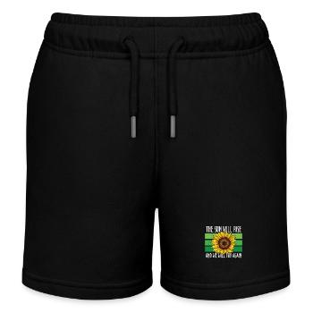 The Sun Will Rise And We Will Try Again - Kids Organic Sweat Shorts by Stanley/Stella - black - Front