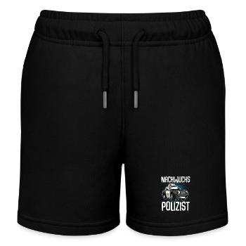 Nachwuchs Polizist - Kinder Organic Joggingshorts Mini Bolter von Stanley/Stella - Schwarz - Vorne