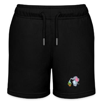Jardin de plantes Elephant Gardener - Short de jogging enfant bio Stanley/Stella - noir - Devant