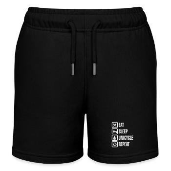 Monocycle Monocycle Rider - Manger Dormir Monocycle Répéter - Short de jogging enfant bio Stanley/Stella - noir - Devant