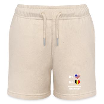 Belgique et États-Unis Génie / cadeau - Short de jogging enfant bio Stanley/Stella - écru doux - Devant