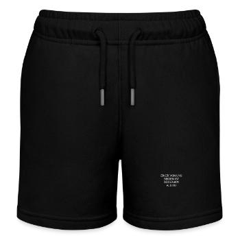 Einer von uns beiden ist schlauer als Du - Kinder Organic Joggingshorts Mini Bolter von Stanley/Stella - Schwarz - Vorne