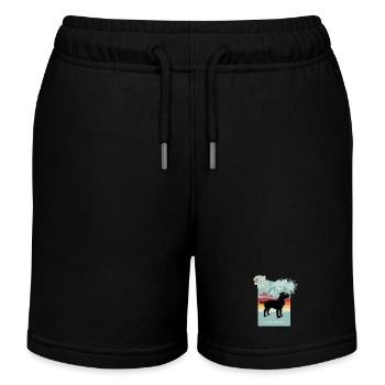 Stay Wild Surf Labrador - Kinder Organic Joggingshorts Mini Bolter von Stanley/Stella - Schwarz - Vorne