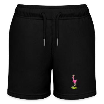 Couronne de flamant rose - Short de jogging enfant bio Stanley/Stella - noir - Devant