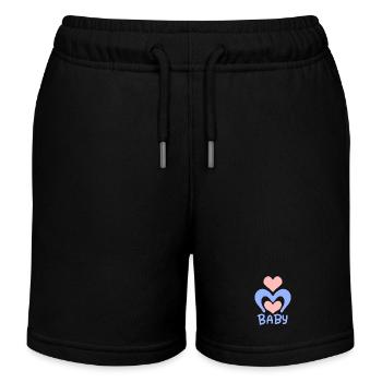 Baby Heart - Corps de bébé - Short de jogging enfant bio Stanley/Stella - noir - Devant