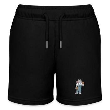 Rhino Plumber Water Pump Pliers Craft - Kids Organic Sweat Shorts by Stanley/Stella - black - Front