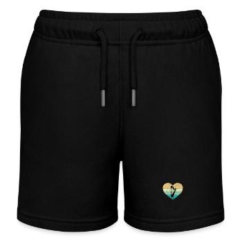 Ireland - I love Irish harp - Kids Organic Sweat Shorts by Stanley/Stella - black - Front