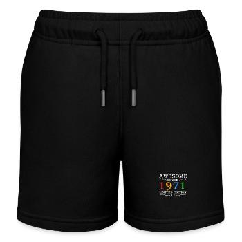 1971 - Jahrgang 1971 - Fantastisch seit 1971 - Kinder Organic Joggingshorts Mini Bolter von Stanley/Stella - Schwarz - Vorne