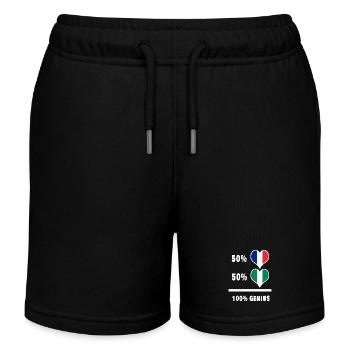La France et le Nigéria génie / cadeau - Short de jogging enfant bio Stanley/Stella - noir - Devant