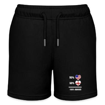 Angleterre et USA Genius / cadeau - Short de jogging enfant bio Stanley/Stella - noir - Devant