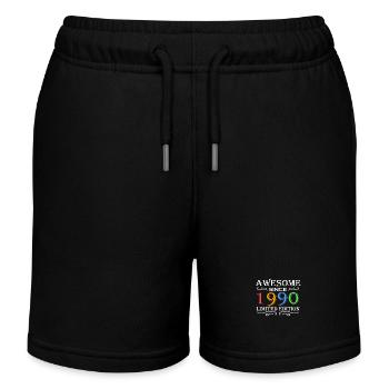 1990 - Jahrgang 1990 - Fantastisch seit 1990 - Kinder Organic Joggingshorts Mini Bolter von Stanley/Stella - Schwarz - Vorne