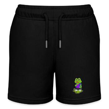 Randonnée à dos pour randonneurs de grenouilles - Short de jogging enfant bio Stanley/Stella - noir - Devant