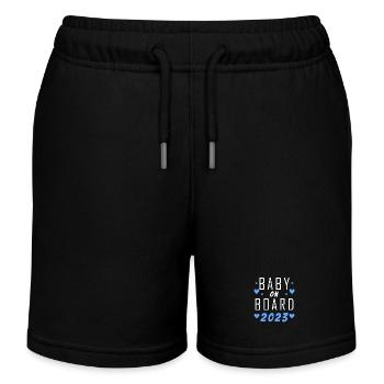 Baby 2023 Sohn Schwanger 2023 Schwangerschaft - Kinder Organic Joggingshorts Mini Bolter von Stanley/Stella - Schwarz - Vorne