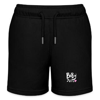 Baby 2023Daughter Pregnant 2023 Pregnancy - Kids Organic Sweat Shorts by Stanley/Stella - black - Front