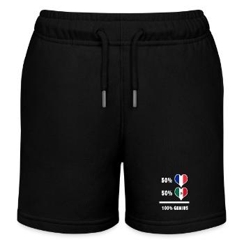 Frankreich und Mexiko Genius / Geschenk - Kinder Organic Joggingshorts Mini Bolter von Stanley/Stella - Schwarz - Vorne