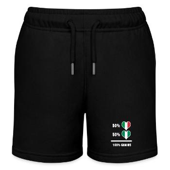 Brillant Italie et Nigeria / Cadeau - Short de jogging enfant bio Stanley/Stella - noir - Devant