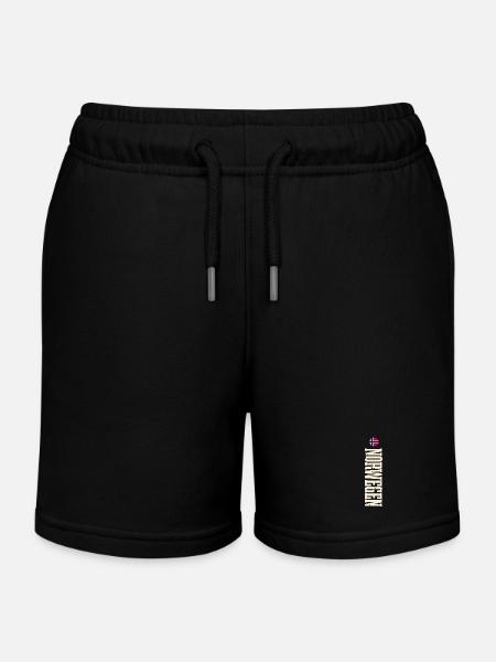 Norwegen - Kinder Organic Joggingshorts Mini Bolter von Stanley/Stella - Schwarz
