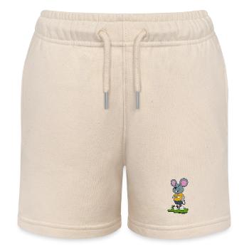 Tasse de souris - Short de jogging enfant bio Stanley/Stella - écru doux - Devant