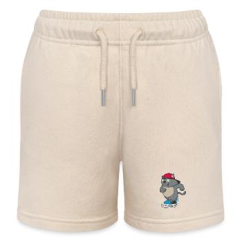 Katze Eislaufen Schlittschuhe - Kinder Organic Joggingshorts Mini Bolter von Stanley/Stella - Natur - Vorne