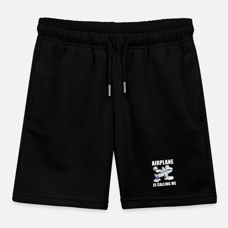 Airplane Airplane Pilot Gift Kids Organic Sweat Shorts by Stanley/Stella