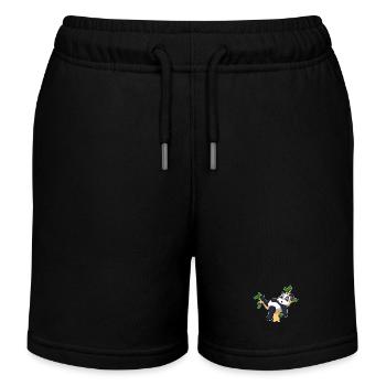 Panda Zweig - Kinder Organic Joggingshorts Mini Bolter von Stanley/Stella - Schwarz - Vorne