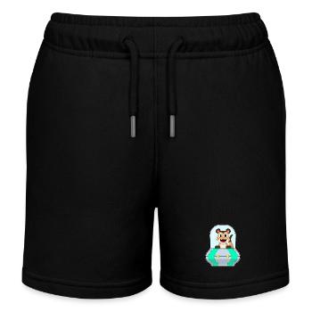 Erdmännchen Raumschiff Weltraum - Kinder Organic Joggingshorts Mini Bolter von Stanley/Stella - Schwarz - Vorne