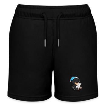 Hund Hunderasse Dackel Dachshund - Kinder Organic Joggingshorts Mini Bolter von Stanley/Stella - Schwarz - Vorne