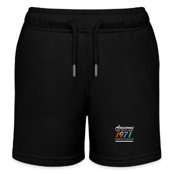 1971 - Fantastisch seit 1971 - Jahrgang 1971 - Kinder Organic Joggingshorts Mini Bolter von Stanley/Stella - Schwarz - Vorne